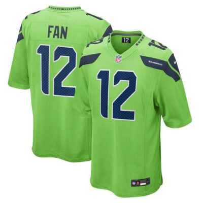 12s Seattle Seahawks Game Jersey - Neon Green