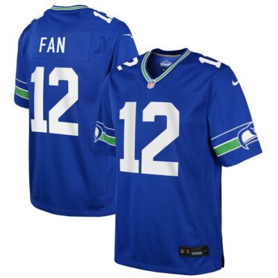 12s Seattle Seahawks Youth Game Jersey - Royal