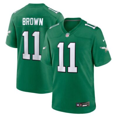 A.J. Brown Philadelphia Eagles Alternate Game Player Jersey - Kelly Green