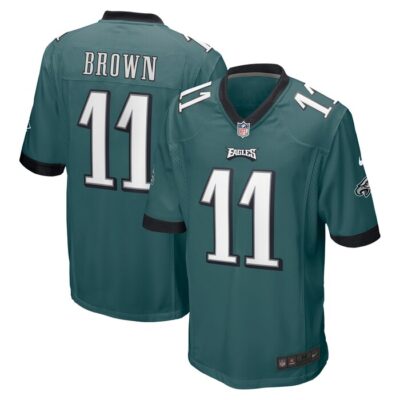 A.J. Brown Philadelphia Eagles Player Game Jersey - Midnight Green