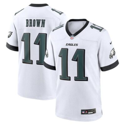 A.J. Brown Philadelphia Eagles White Game Jersey - White