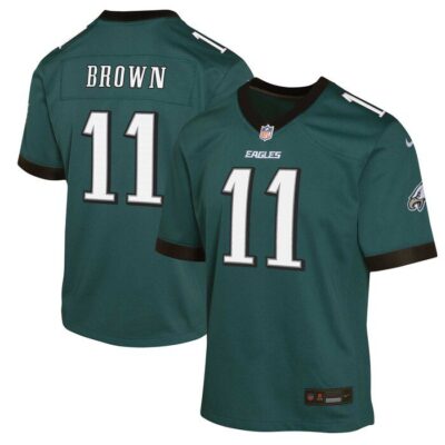 A.J. Brown Philadelphia Eagles Youth Game Jersey - Midnight Green