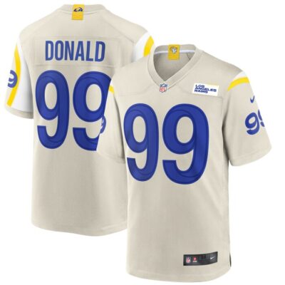 Aaron Donald Los Angeles Rams Player Game Jersey - Bone