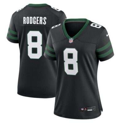 Aaron Rodgers New York Jets Women Alternate Game Jersey - Legacy Black