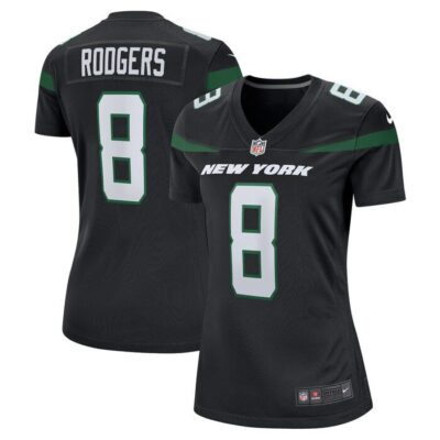 Aaron Rodgers New York Jets Women Player Jersey - Black