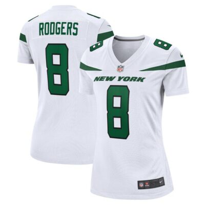 Aaron Rodgers New York Jets Women Player Jersey - White