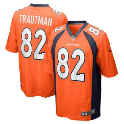 Adam Trautman Denver Broncos Team Game Jersey - Orange