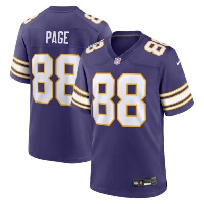 Alan Page Minnesota Vikings Classic Retired Player Jersey - Purple