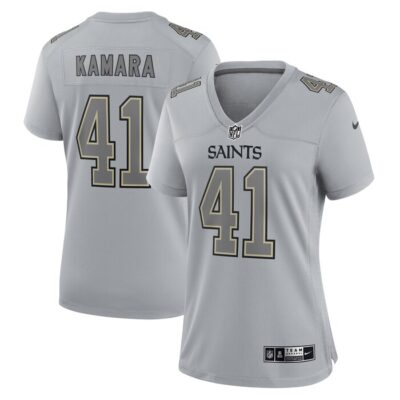 Alvin Kamara New Orleans Saints Women Atmosphere Fashion Game Jersey - Gray