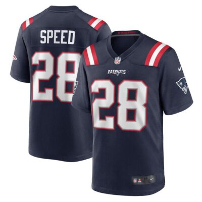 Ameer Speed New England Patriots Team Game Jersey - Navy