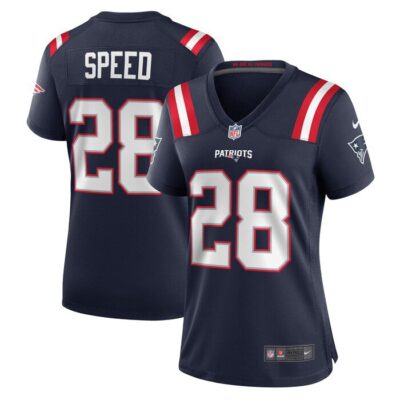 Ameer Speed New England Patriots Women Team Game Jersey - Navy