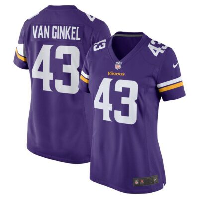 Andrew Van Ginkel Minnesota Vikings Women Team Game Jersey - Purple