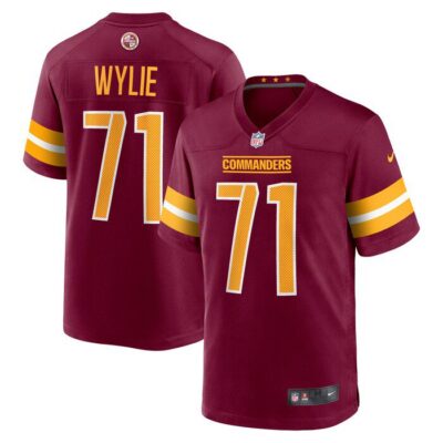 Andrew Wylie Washington Commanders Game Player Jersey - Burgundy