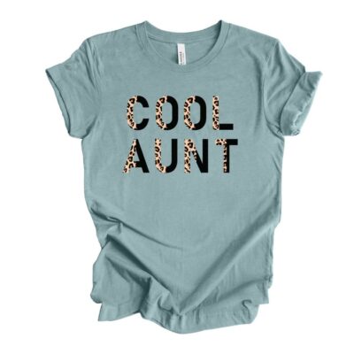 Aunt Shirt Super Cute Leopard Cool Aunt Aunt Unisex T-Shirt Cotton Tee