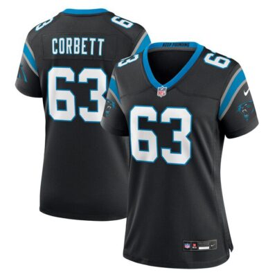 Austin Corbett Carolina Panthers Women Team Game Jersey - Black