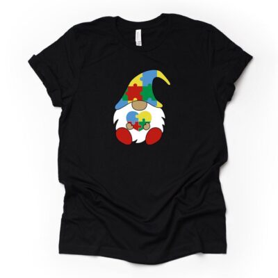 Autism Awareness Tee Autism Awareness Gnome Autism Gnome Unisex T-Shirt Cotton Tee