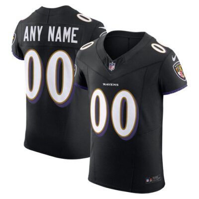 Baltimore Ravens Vapor F.U.S.E. Elite Custom Jersey - Black