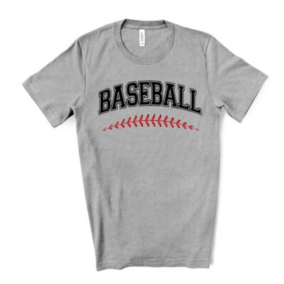 Baseball Dad Tee Baseball Dad With Baseball Threads Unisex T-Shirt Cotton Tee