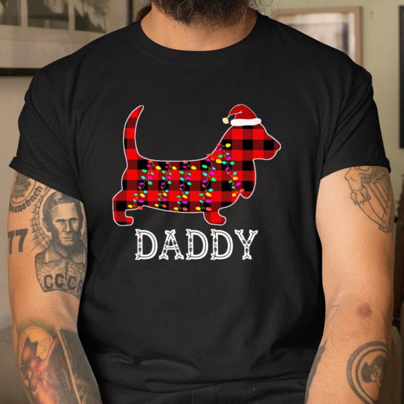 Basset Hound Daddy Family Matching Christmas Pajama Gift Unisex T-Shirt