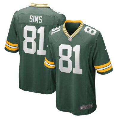 Ben Sims Green Bay Packers Team Game Jersey - Green