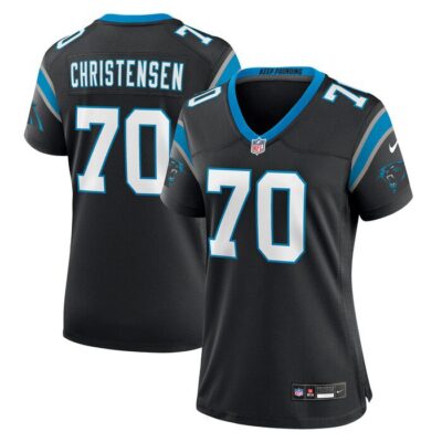 Brady Christensen Carolina Panthers Women Team Game Jersey - Black