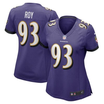 Bravvion Roy Baltimore Ravens Women Game Jersey - Purple