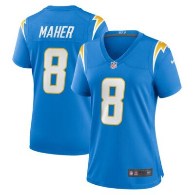 Brett Maher Los Angeles Chargers Women Team Game Jersey - Powder Blue