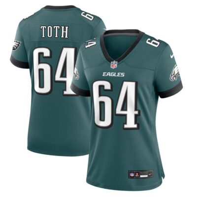 Brett Toth Philadelphia Eagles Women Game Jersey - Midnight Green