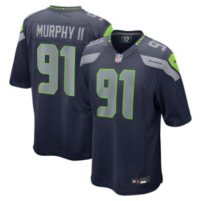 Byron Murphy II Seattle Seahawks 2024 NFL Draft First Round Pick Player Game Jersey - College Navy