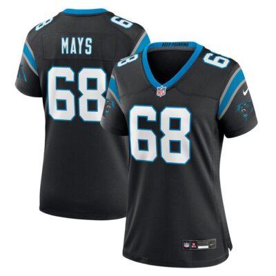 Cade Mays Carolina Panthers Women Team Game Jersey - Black