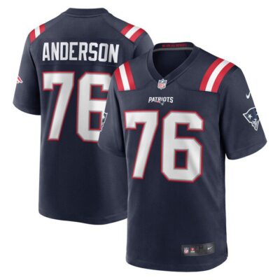 Calvin Anderson New England Patriots Game Jersey - Navy