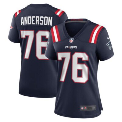 Calvin Anderson New England Patriots Women Game Jersey - Navy