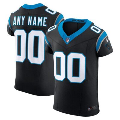 Carolina Panthers Vapor F.U.S.E. Elite Custom Jersey - Black