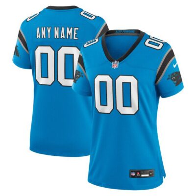 Carolina Panthers Women Alternate Custom Game Jersey - Blue