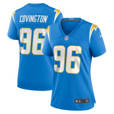 Christian Covington Los Angeles Chargers Women Team Game Jersey - Powder Blue