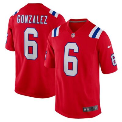 Christian Gonzalez New England Patriots Alternate Team Game Jersey - Red