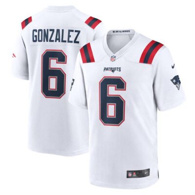 Christian Gonzalez New England Patriots Game Jersey - White