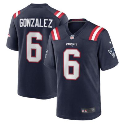 Christian Gonzalez New England Patriots Team Game Jersey - Navy