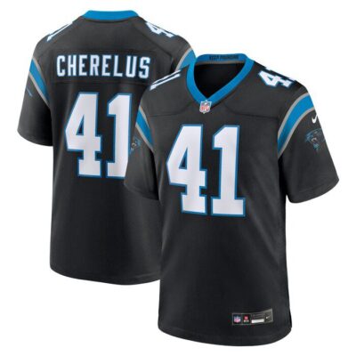 Claudin Cherelus Carolina Panthers Team Game Jersey - Black