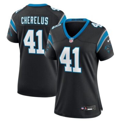 Claudin Cherelus Carolina Panthers Women Team Game Jersey - Black