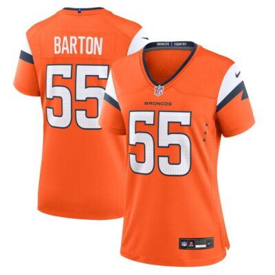 Cody Barton Denver Broncos Women Game Jersey - Orange