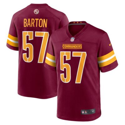 Cody Barton Washington Commanders Game Player Jersey - Burgundy