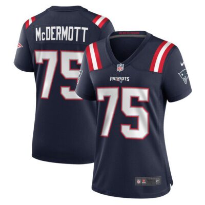 Conor McDermott New England Patriots Women Home Game Player Jersey - Navy