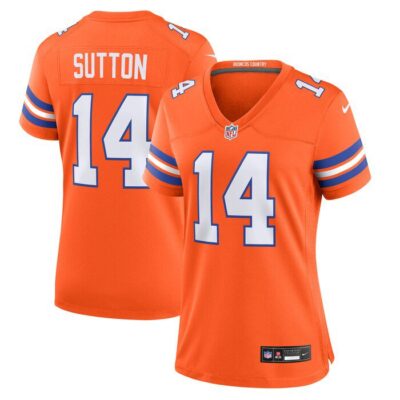 Courtland Sutton Denver Broncos Women Mile High Collection 1977 Throwback Player Game Jersey - Orange