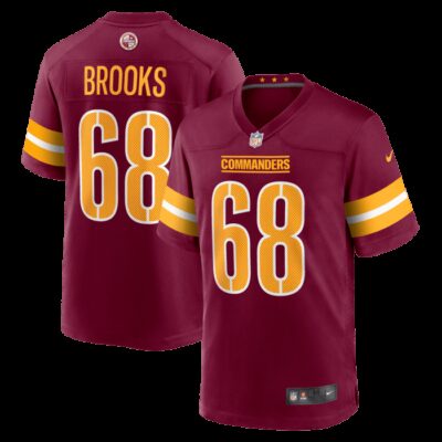 Curtis Brooks Washington Commanders Game Jersey - Burgundy