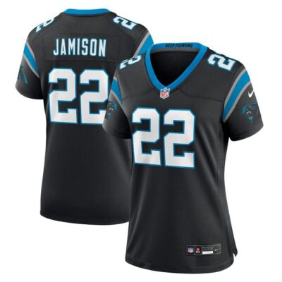 D'Shawn Jamison Carolina Panthers Women Team Game Jersey - Black