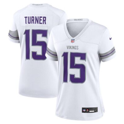 Dallas Turner Minnesota Vikings Women Alternate Game Player Jersey - White