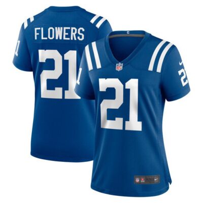 Dallis Flowers Indianapolis Colts Women Game Jersey - Royal