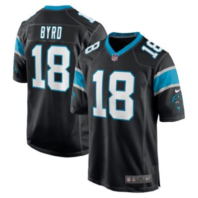 Damiere Byrd Carolina Panthers Game Player Jersey - Black