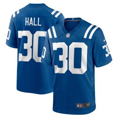 Darren Hall Indianapolis Colts Team Game Jersey - Royal